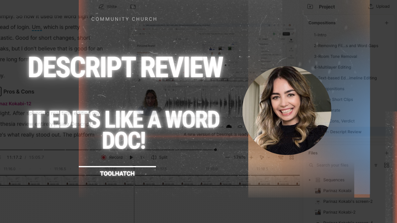 Descript Review - AI tool Editing full review video poster